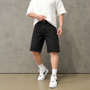 Black Denim Bermuda Shorts