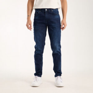 Dark Blue Tapered Fit Jeans