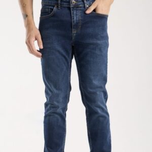Dark Blue Tapered Fit Jeans